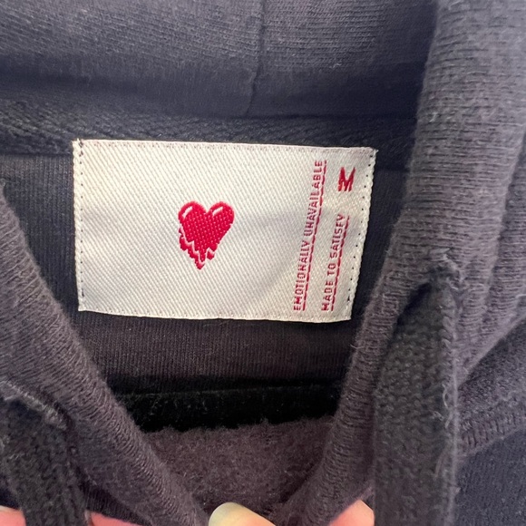 Emotionally Unavailable unisex heart logo hoodie - Picture 5 of 6